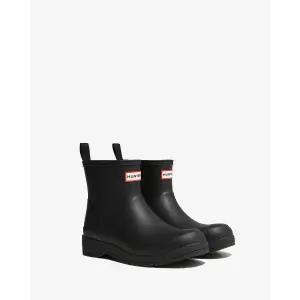 매장정품 헌터 [UNI] 플레이 도트 프린트 백스트랩 숏 레인부츠 - 블랙 UFS4006RMABLK 161194