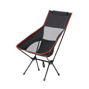 [하프클럽/]휴대용 접이식 캠핑의자 블랙 대형