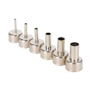 6pcs 핫 에어 건 노즐 858 히트 SMD 리워크 스테이션 액세서리 3/4/5/8/10/12mm, 노즐은 다양한 납땜 및 수리 요구 사항을 충족합니다.