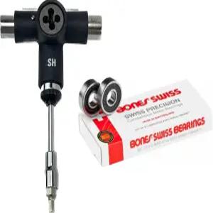 스케이트하우스 본즈 스위스 베어링 W 래칭 다기능 스케이트보드 도구
