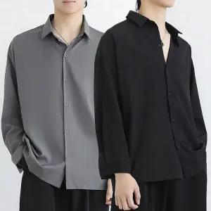 남방 루즈핏 댄디 캐주얼 3색 남성 인기 간절기 출근 셔츠 트렌드 긴팔