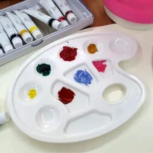 미술 소분 미술 파레트 걸이형 핸드 팔렛트 물감 파레뜨 그림도구