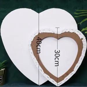 캔버스천액자 하트30cm (80개 묶음) 투어버스 가벼운 손쉽게 실내용