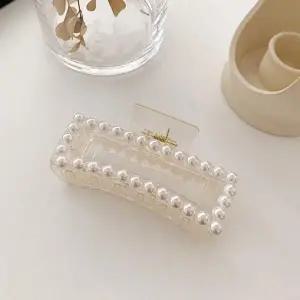 예쁜 진주 머리핀 사각헤어핀 올림머리 반묶음 중단발