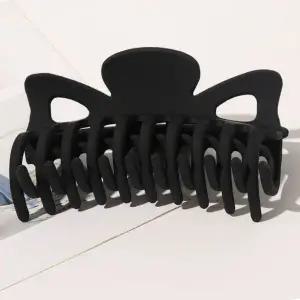 컬러 빅사이즈 무광 올림머리 헤어집게핀 블랙