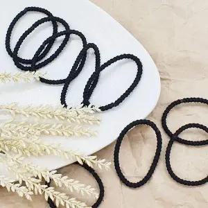 로프 고무줄 10p 블랙 머리고무줄 머리끈 대용량머리