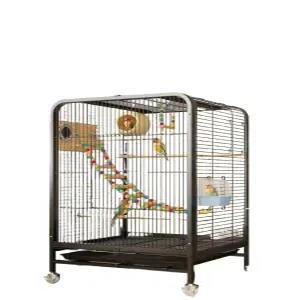 대형 앵무새 새장 아크릴 방진 케이지 조류 놀이터 세트