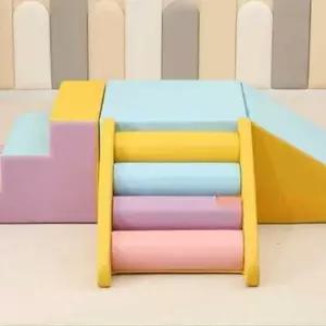 조합식 소프트 미끄럼틀 실내용 모듈 푹신한 놀이방