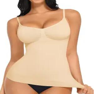 필인걸 여성 탱크 탑 쉐이프웨어 배변 컨트롤 슬리밍 카미 심리스 컴프레션 V 넥 카미솔