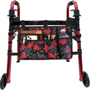 접이식 워커 롤레이터 정리함을 위한 컵 홀더 수트가 포함된 동아윈 가방 바구니 노인 장애인을 수납