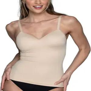 브래지어가 내장된 베니티 페어 여성 쉐이핑 카미 배 제어 카미솔 탑스