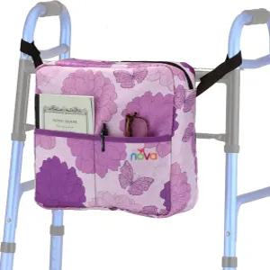 노바 워커 백 - 롤러 휠체어 및 스쿠터를 위한 범용 수납 정리함 노인 지퍼 포켓이 있는 방수 경량