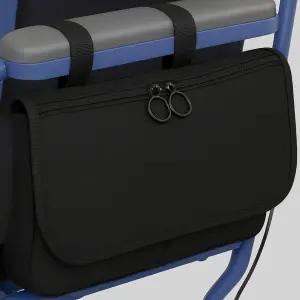 바이브 휠체어 휴대용 가방 - 롤레이터 워커 전동 및 무릎 스쿠터용 팔걸이 파우치 노인 측면 수납 정리함