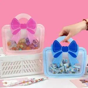 [RIZPICK]리본 지퍼백 가로형 큰사이즈 10개세트 간식 구디백