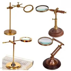 엔틱 스탠드 돋보기 수공예 탁상 복고 독서 대형 작업용