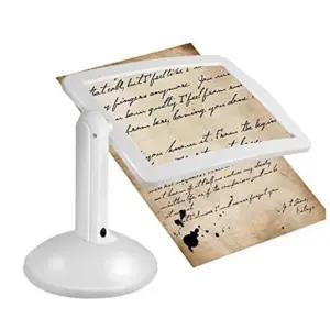 확대경 작업 독서용 램프 LED 휴대용 돋보기 렌즈