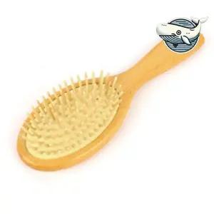 [콩심팥심]자연친화 원목 헤어브러쉬 둥근 쿠션 자두 나무