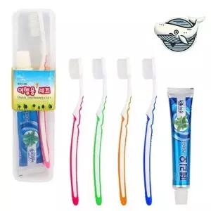 색상랜덤 여행용 양치세트 칫솔 치약 보관함