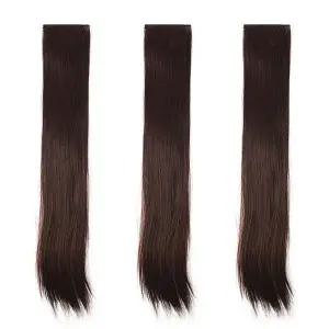 긴머리 헤어피스 60cm 3p 레드브라운 장발 자연스러운