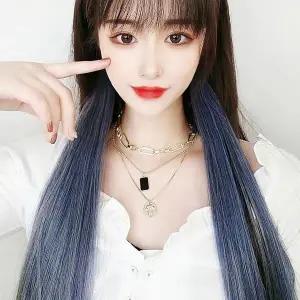 브릿지 헤어피스 5p 애쉬블루 셀프 여성 여자