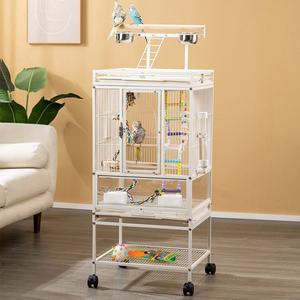 대형새장 이동식 단일 이층 운궁격 롤러타입 도르래형 48 5x46x70 5cm