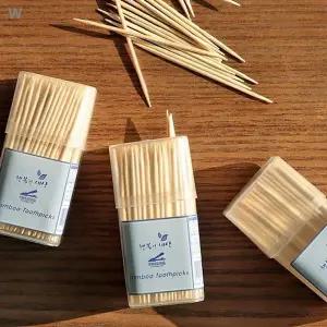 대나무 이쑤시개 사각통 300P 1box