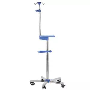 수액 스탠드 이동식 스테인레스 바퀴 링거걸이 포함 수액스탠드 요양원 폴대 접이식 가정용