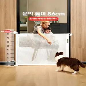 롤안전문 롤 고양이 울타리 펜스 화이트 펫도어 애견 천공