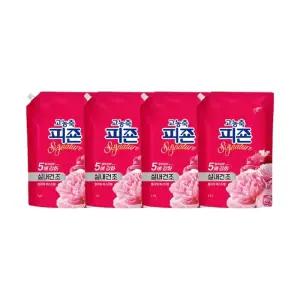 피죤 고농축 섬유유연제 시그니처 리필, 플라워페스티벌, 1.6L, 4개
