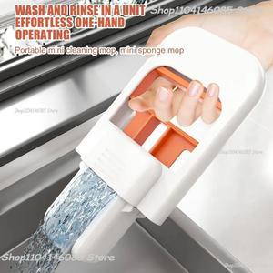 휴대용 핸드헬드 청소용 걸레 미니 접이식 데스크탑 걸레 욕실 주방 데스크탑 유리 거실 자동차용 교체품