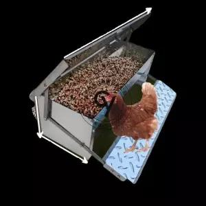 자동 급식기 페달 닭모이통 병아리 피딩머신 양계장 사료통 배급 급여