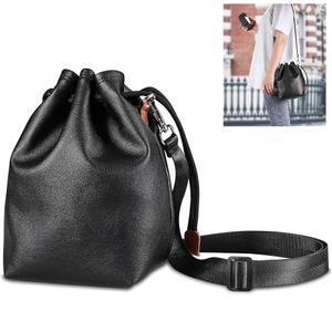 율무 드로스트링 카메라 가방 부드러운 카메라 파우치 핸드백 렌즈 파우치 가방 미러리스 카메라가 있는 부드러운 플란넬 안감으로 두꺼운 디자인 /니콘 /캐논호환 /소니호환 /후지 카메라 케이스