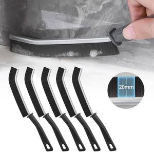 갭 청소 브러시 뻣뻣한 각진 강모를위한 단단한 강모 틈새 청소 브러시 타일 욕실 주방 화장실 청소 WC 도구