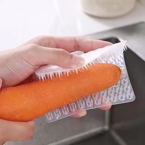 주방 청소 도구 실리콘 접시 스크러버 틈새 브러시 및 야채 청소 브러시 가정용 청소 액세서리