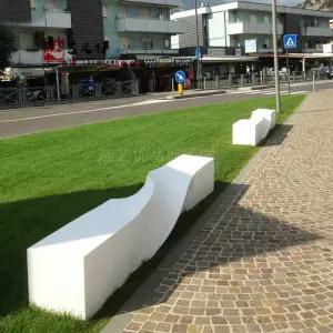 트위스트벤치 야외 화이트 공공장소 쇼핑몰 휴식 의자