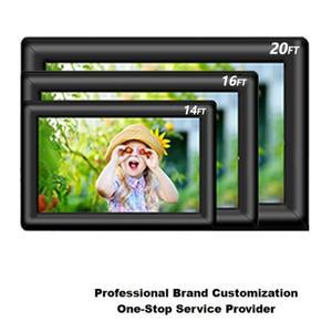 14피트 20피트 야외용 풍선 프로젝터 스크린 저소음 송풍기 포함 파티 수영장 전면/후면