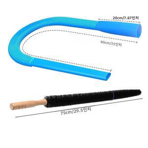 대부분의 진공 청소기와 호환되는 2 건조기 배출구 청소 키트 건조기 린트 브러시 및 진공 호스 부착물