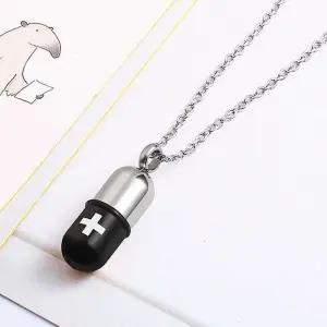 휴대용 약통 키링 캡슐 방수 약보관함 스테인레스 선물용