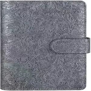 A6 가죽 예산 바인더 충전지 리필 가능 노트북 버클이 있는 루즈 플래너 커버(블랙)