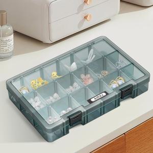 AIRAJ 21 그리드 플라스틱 보관 상자 목걸이 포장 및 조직 휴대용 알약 하드웨어 부품 도구