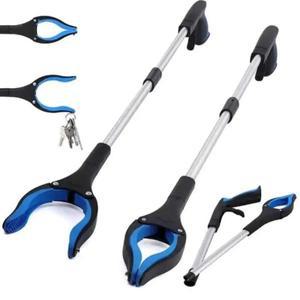 360 ° 회전 클립이 있는 접이식 그래버, 핸드 리터 리처 피커, 확장형 휴대용 그리퍼 익스텐더 픽업 도구