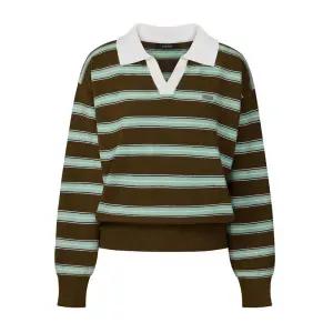 오픈 카라 루즈핏 줄무늬 니트 PBINF5F1KT20611209123