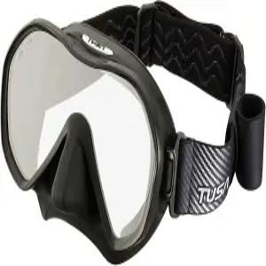 패브릭 스트랩이 있는 TUSA M00F 젠시 스쿠버 다이빙 마스크 흰색