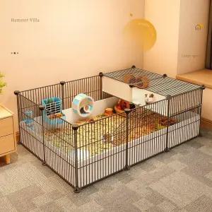 집 울타리 햄스터 펜스 고슴도치 다람쥐 은신처 이동식 자연주의 기니피그 실내 철제