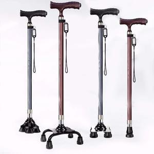 LED 빛 미끄럼 방지 노인 지팡이 위한 큰 4피트가 있는 알루미늄 합금 다기능 목발