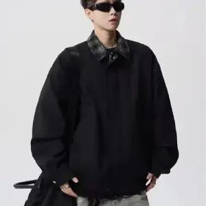 남성 캐주얼 투피스 점퍼 자켓 봄가을 코트 가짜 체크 OP3