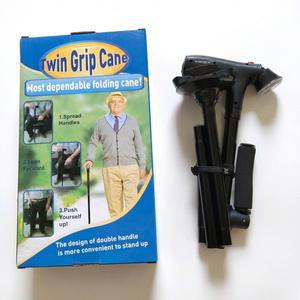 접이식 텔레스코픽 지팡이, LED 알람 기능이 있는 노인용 걷기 편한 어머니, 아버지를 위한 보행 보조