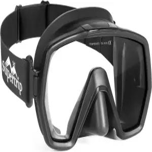 슈퍼트립 프레임리스 스쿠버 다이빙 마스크 패브릭 스트랩 강화 유리 프리다이빙 스피어 낚시 스노클링용