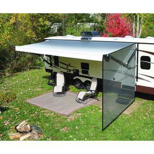 5륜, 트래블 트레일러 및 모터홈 RV 차양용 솔레라 슈퍼 쉐이드 사이드 패널, 10인치, 블랙