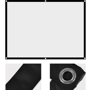 기본 벽걸이형 프로젝터 스크린 72인치 - 가정 및 사무실용 부드러운 흰색 표면